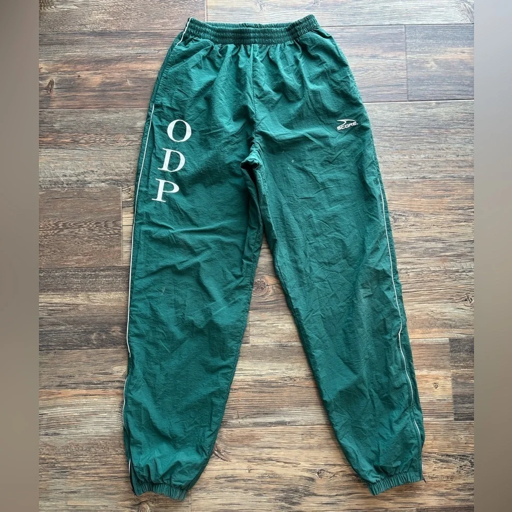 Vtg Score Soccer Windbreaker Nylon L Pants Green ODP Olympic Development Program